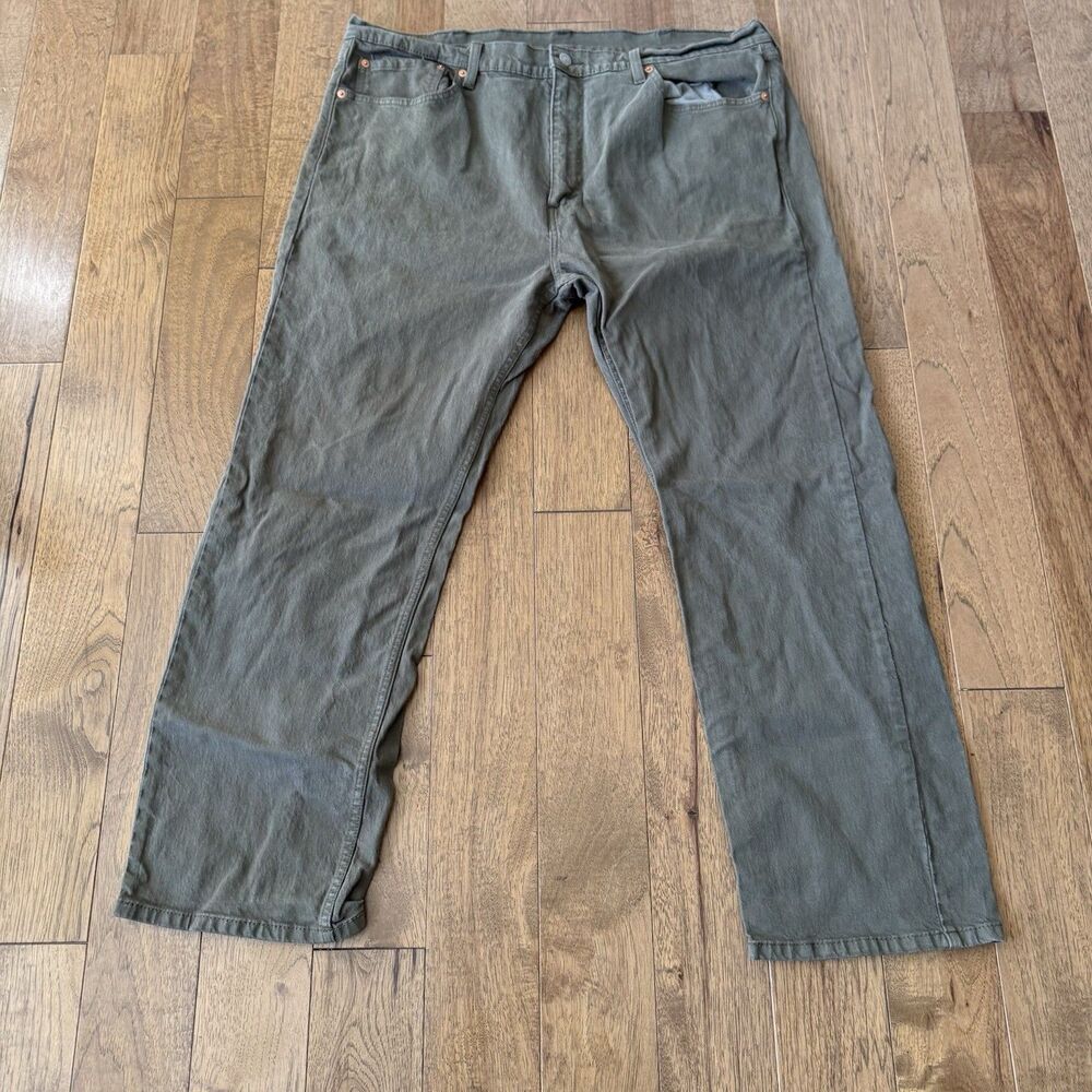 Levis 505 Mens Regular Fit Jeans Green Denim 40x28 Circa 2024
